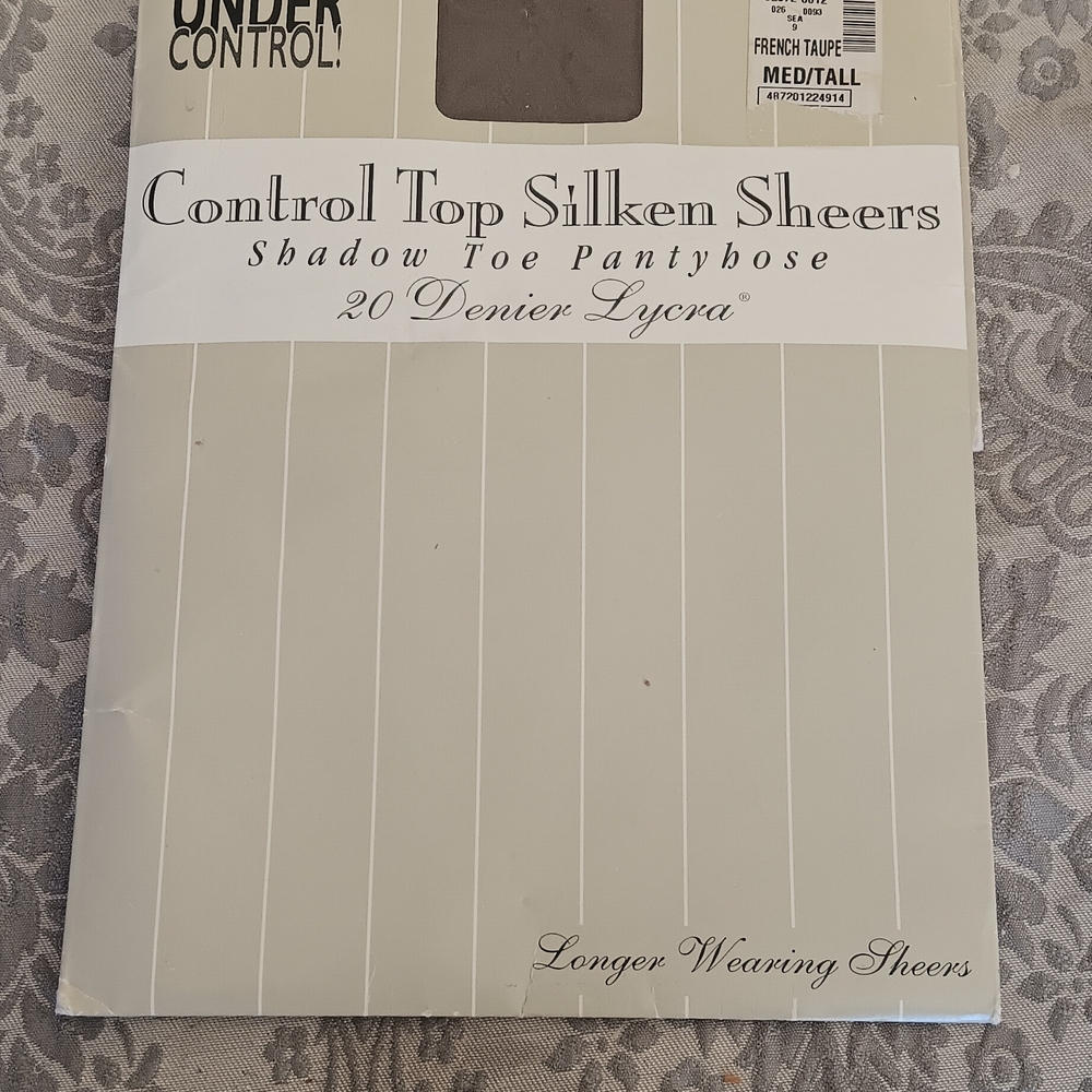 Vtg Hit Or Miss Lot Of 2 Medium/Tall Control Top Control Shadow Toe Pantyhose